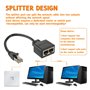 HUAREW Adaptateur Répartiteur RJ45 1 mâle vers 2 Femelles Ethernet Câble Extender pour Cat5 Cat5e Cat6 Cat7