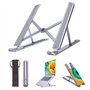 Yanavee Support Ordinateur Portable, Support PC Portable Aluminium Ventilé Pliable à 6 Niveaux de Réglable,Ergonomique Laptop St
