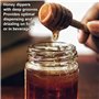 Zhongtou 2 Pièces Cuillere a Miel en Bois avec 16 cm de Long Manche en Bois Cuillère à Miel Barre d'agitation pour Pot Distribut
