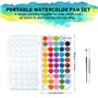 Ensemble de peinture aquarelle - Peinture à l'eau pour enfants, 48 couleurs avec un pinceau. Idéal pour les projets créatifs pou