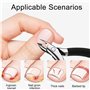 jatimdotina Pince Coupe Ongles, Pinces à Ongles Incarnés, Coupe Ongle en Acier Inoxydable Professionnel avec Étui en Cuir, pour 