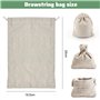 ZFOEFO Lot de 20 Sacs en Tissu en Coton 30 * 19.5CM Sac Cordon Coton Mousseline Réutilisable Sacs Tissu Cordon Sac de Toile de J