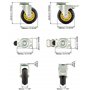 QWORK® Lot de 4 roulettes charge lourde 100 mm - jusqu'à 70 kg par roulettes - pour le déménagement de meubles et l'utilisation 