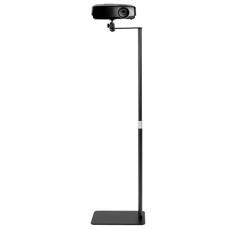 QWORK® Support de projecteur en forme de L peu encombrant avec filetage universel 1/4 - Pivotant à 360° - Hauteur réglable de 65