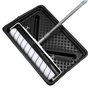 QWORK® Kit Rouleaux de Peinture de 45 cm - Comprend 6 Rouleaux + Cadre Réglable + Tige Amovible jusqu'à 160 cm + Grand Bac à Pei