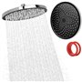 QWORK® Pomme de Douche Ø 23 cm, Pomme Douche Chromée Haute Pression 360°, Tête de Douche Ronde