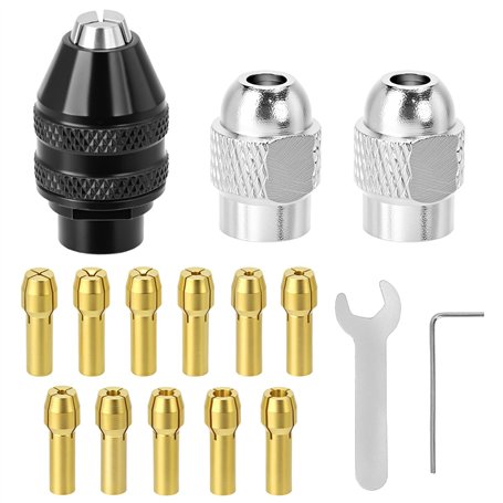 QWORK® 16 Pièces mandrin perceuse