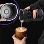 Mousseur à Lait Électrique, 4 en 1 Milk Frother pour Faire Mousser le Lait Chaud ou Froid, Mousseur Lait Electrique avec Arrêt A