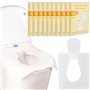 UHETLET 100pcs Housse de Siège de Toilette en Papier Soluble dans l'eau Protege Cuvette WC Protection Toilette Public Housse Siè