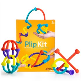 Fat Brain Toys Plip Kit | Ensemble de 52 pièces en Silicone Flexible dans Une variété de Formes, Tailles et Couleurs | Jouets se Fat Brain Toys Plip Kit | Ensemble de 52 pièces en Silicone Flexible dans Une variété de Formes
