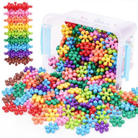NiToy Lot de 300 blocs de construction en plastique multicolore pour enfants à partir de 3 ans - Pour l'apprentissage précoce et