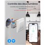 SwitchBot Matter Relais interrupteur 2PM, Module de relais interrupteur avec mesure de puissance, Interrupteur Wi-Fi&Bluetooth F