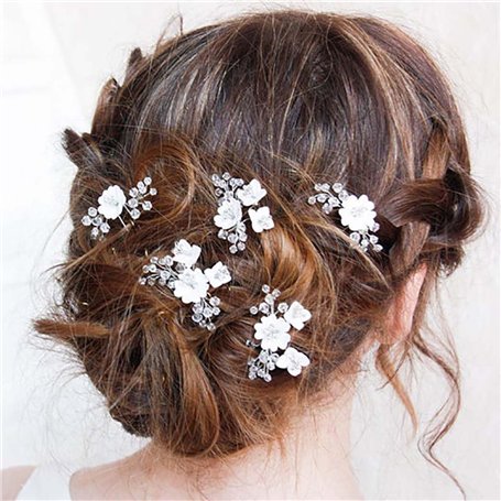 Edary mariée mariage épingles à cheveux fleur fleur pinces à cheveux perle mariée casque accessoires de cheveux pour femmes et f