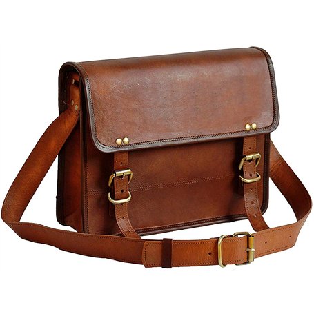 Jaald 33 Cm Mallette Porte-Documents Serviette Sac Messenger À Bandoulière’Épaule En Cuir Pour Ordinateur Portable Business Voya