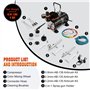 VEVOR Compresseur Aérographe Professionnel Kit Aérographe Complet Double Action Pistolet Aérographe 0,2/0,3/0,8mm Pression Débit