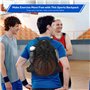 MoKo Sac à Dos de Basket-Ball à Cordon de Serrage, Sac de Sport de Gymnastique, Sac à Dos de Football avec Deux Porte-Bouteilles
