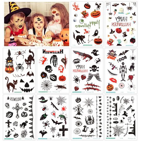 HOWAF Halloween Tatouage temporaire Enfants