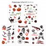 HOWAF Halloween Tatouage temporaire Enfants, 180 Mignons Étanche Tatouages éphémères pour Enfants garçons Filles Cadeau de fête 