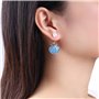 Inilbran Boucles D'oreilles Boho Coquillage Boucles D'oreilles Coquillage Bleu Boucles D'oreilles Perle Vintage Boucles D'oreill