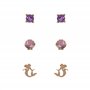 Disney Princess The Little Mermaid Purple & Gold Trio Earring Set SH00702YRVL