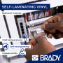 Brady Étiquettes en vinyle auto-protégé étiqueteuses BMP41/BMP51/BMP53/M511 - 180 Étiquettes imprimables adhésives - Noir sur bl