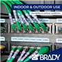 Brady Étiquettes en vinyle auto-protégé étiqueteuses BMP41/BMP51/BMP53/M511 - 180 Étiquettes imprimables adhésives - Noir sur bl
