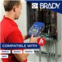 Brady Étiquettes en vinyle auto-protégé étiqueteuses BMP41/BMP51/BMP53/M511 - 180 Étiquettes imprimables adhésives - Noir sur bl