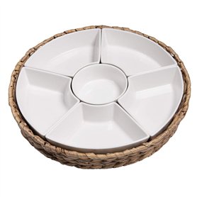 Table Passion - Service apéritif tressé 7 pièces 36 cm