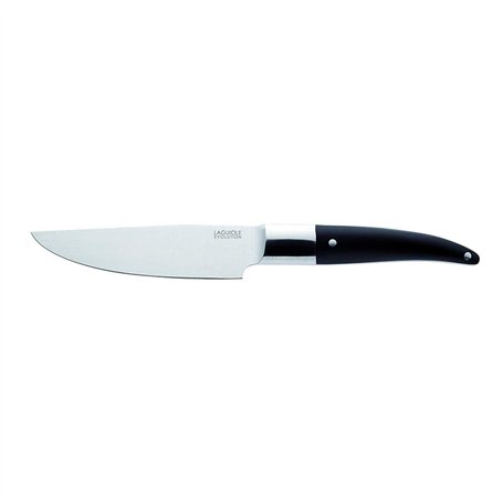 Laguiole Expression - Couteau de Cuisine Forgé - Lame en acier inox haute qualité 16 cm - Manche ergonomique POM noir - Avec fou