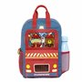 Viquel - Sac à dos enfant Mini Pompier - sac à dos maternelle 1 compartiment bleu et rouge