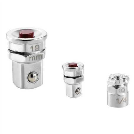 FACOM - Lot de 2 Adaptateurs pour Clé à Cliquet - 1 Adaptateur pour Clé 10mm avec Douille Carrée 1/4" et Embout 6 Pans et 1 Adap