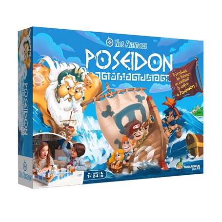 Dujardin – Poséidon – Jeu de société – Jeu de plateau – Jeu de stratégie – Surmontez la colère de Poséidon – À jouer en famille