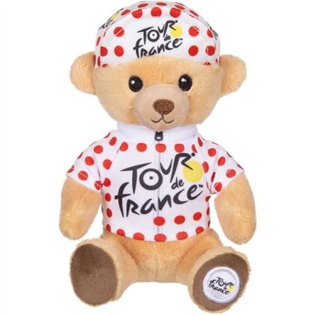 Peluche - GIPSY TOYS - Tour De France - OURS MAILLOT A POIS 15 CM
