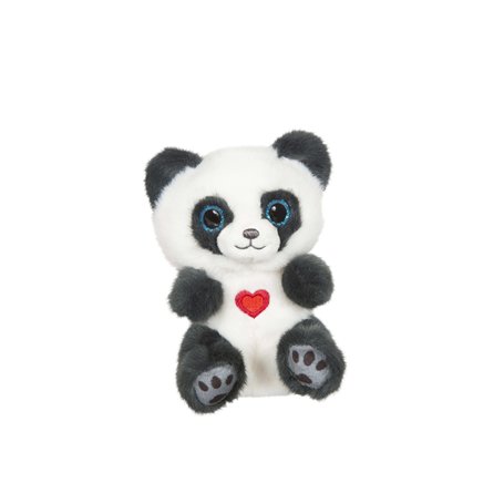 Gipsy Toys – Peluche Panda « CUTYDOOS Love » – 13 CM – Gris Ardoise avec CŒUR Brode - Cadeau St Valentin ET FÊTE des MÈRES