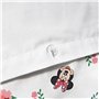 Disney Minnie Flower Parure de Lit Enfant 1 Personne | 100% Coton | Oeko-TEX | Housse de Couette 140x200 cm + 1 Taie d'oreiller