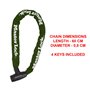 Master Lock 8022EURD Chaîne Antivol Vélo avec Serrure à Clé, 60 cm Chaîne, Vert