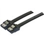Exc 314032 Câble SATA vers SATA avec verrou en métal – Noir