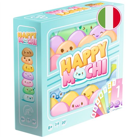 Asmodee - Happy Mochi - Italien - Jeu de Cartes Mignon à Jouer avec Toute la Famille