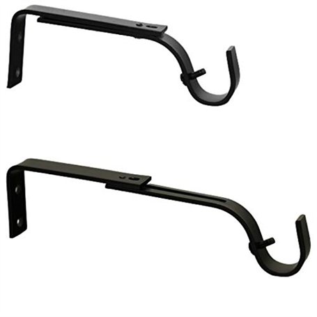 Support mural extensible et réglable pour barre de rideaux