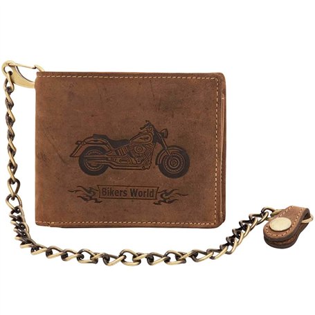 Portefeuille avec chaîne de vélo-bilderpalette g1796 "save «-quer portefeuille en cuir de la marque greenburry