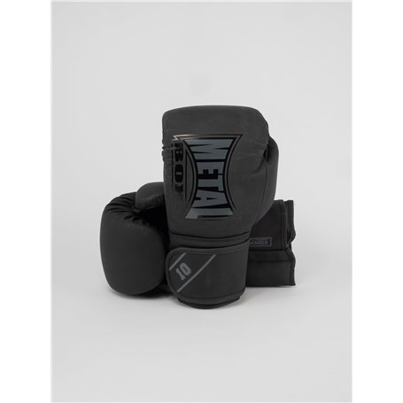METAL BOXE Gants de Boxe Entrainement Starter Noir/Gris 08 oz