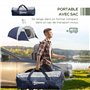 Outsunny Tente de Camping 3/4 Personnes dôme légère ventilée Facile à Monter avec Portes zippées, Sac de Transport Inclus Oxford