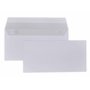 lot de 100 petites enveloppes courrier format DL 110 x 220 mm sans fenêtre papier velin blanc 80g/m² une enveloppe blanche avec