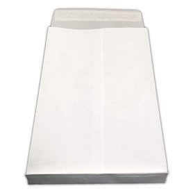 Lot de 100 enveloppe - pochette BLANCHE à soufflet C4 229 X 324 + 30 MM papier kraft blanc 120g fermeture bande adhésive autocol