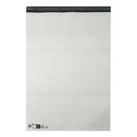 10 enveloppes plastique blanches opaques grand format 550 x 770 + 50 mm rabat pochettes d'expédition XXL 60 microns. Fine légère