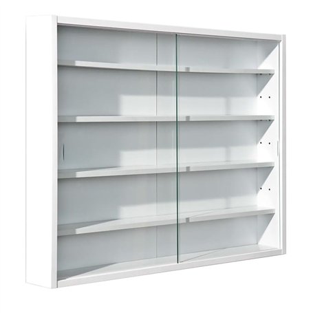 AltoBuy Collect - Vitrine Murale 5 Compartiments Blanche