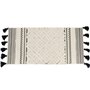 TENDANCE Tapis de Salle de Bain en Coton Noir & Blanc 45 x 90 cm