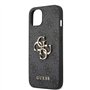 Guess GUHCP13M4GMGGR Coque pour iPhone 13 6,1" Gris 4G Logo Big Metal
