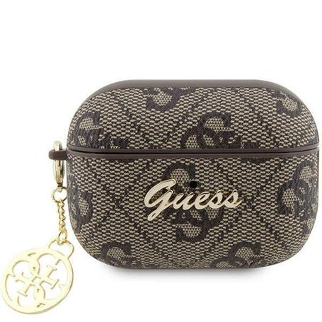 Guess GUAP2G4GSMW Coque pour AirPods Pro 2 Marron 4G Charm Collection