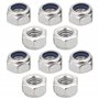 cyclingcolors 10x Ecrou Frein Hexagonal Acier Inoxydable A2 DIN 985 ISO 10511 Ecrous Hexagonaux Autobloquant Blocage Nylon pour